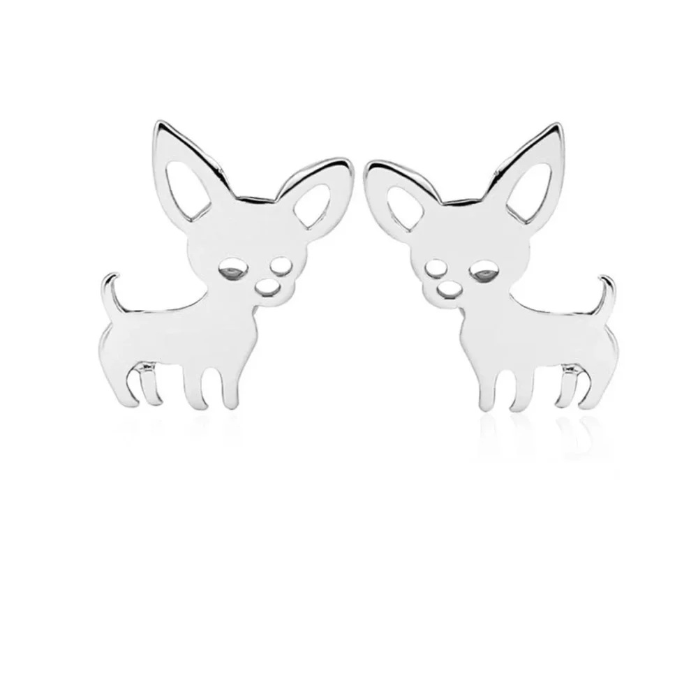 Charming Silver Chihuahua Dog Earrings - NWOT - Picture 3 of 5